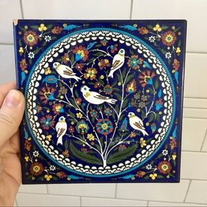 Painted Tile Dish